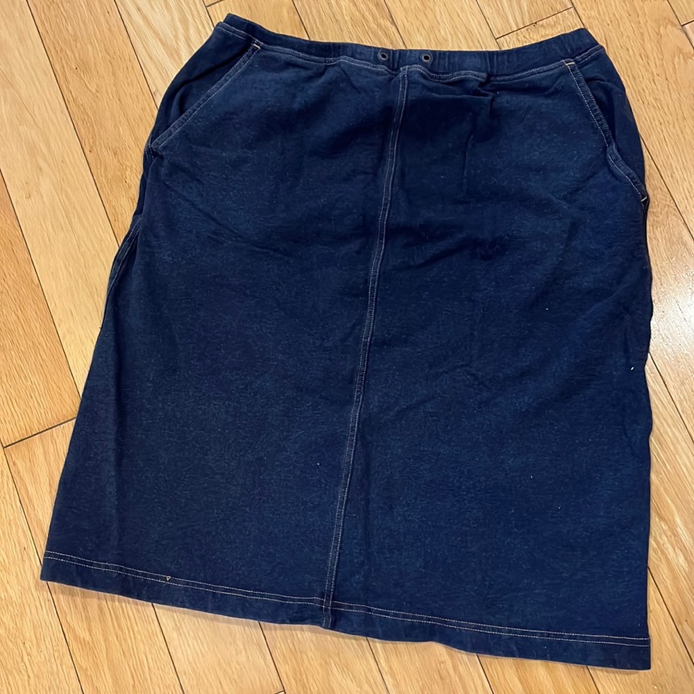 Eddie Bauer Cotton Denim-Style Mini Skirt Size L - Picture 4 of 6